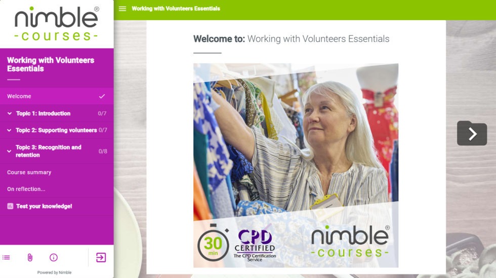 Working with Volunteers Essentials Course Released - Nimble Elearning ...